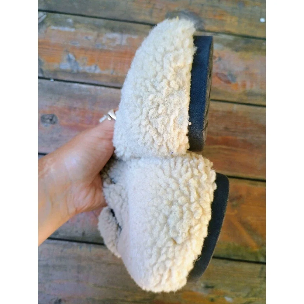 Birkenstock Papillio Boston Big Buckle Shearling Eggshell EU41 Ladies 10 Clog